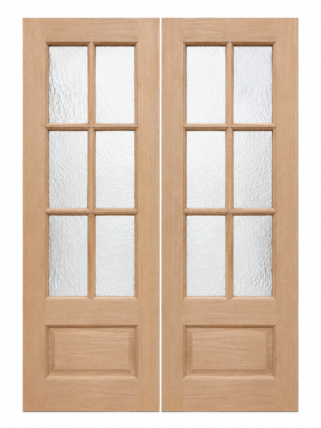 6-Lite Flemish Glass Mahogany Double Door