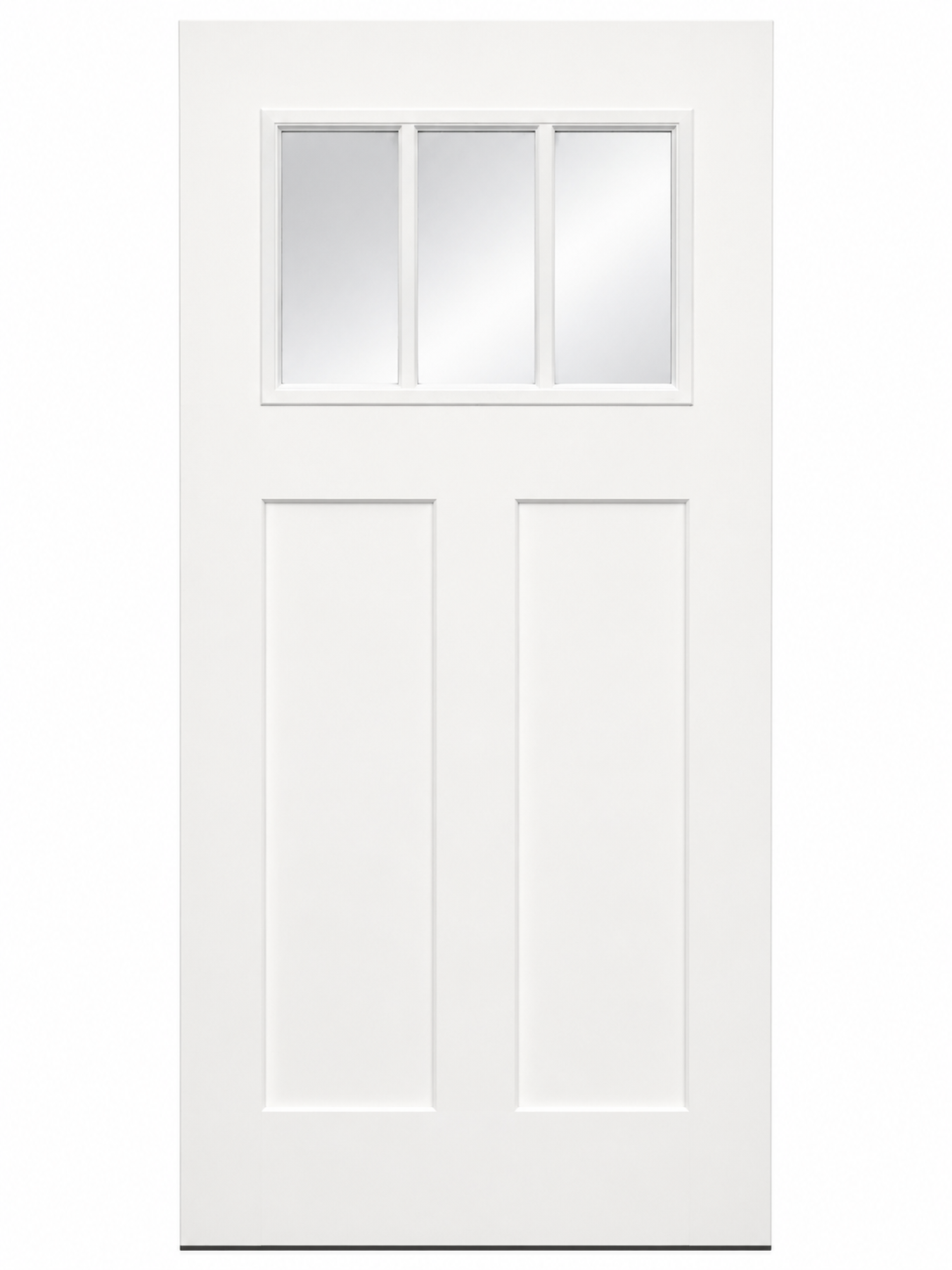 3-Lite 2-Panel Craftsman Fiberglass Door