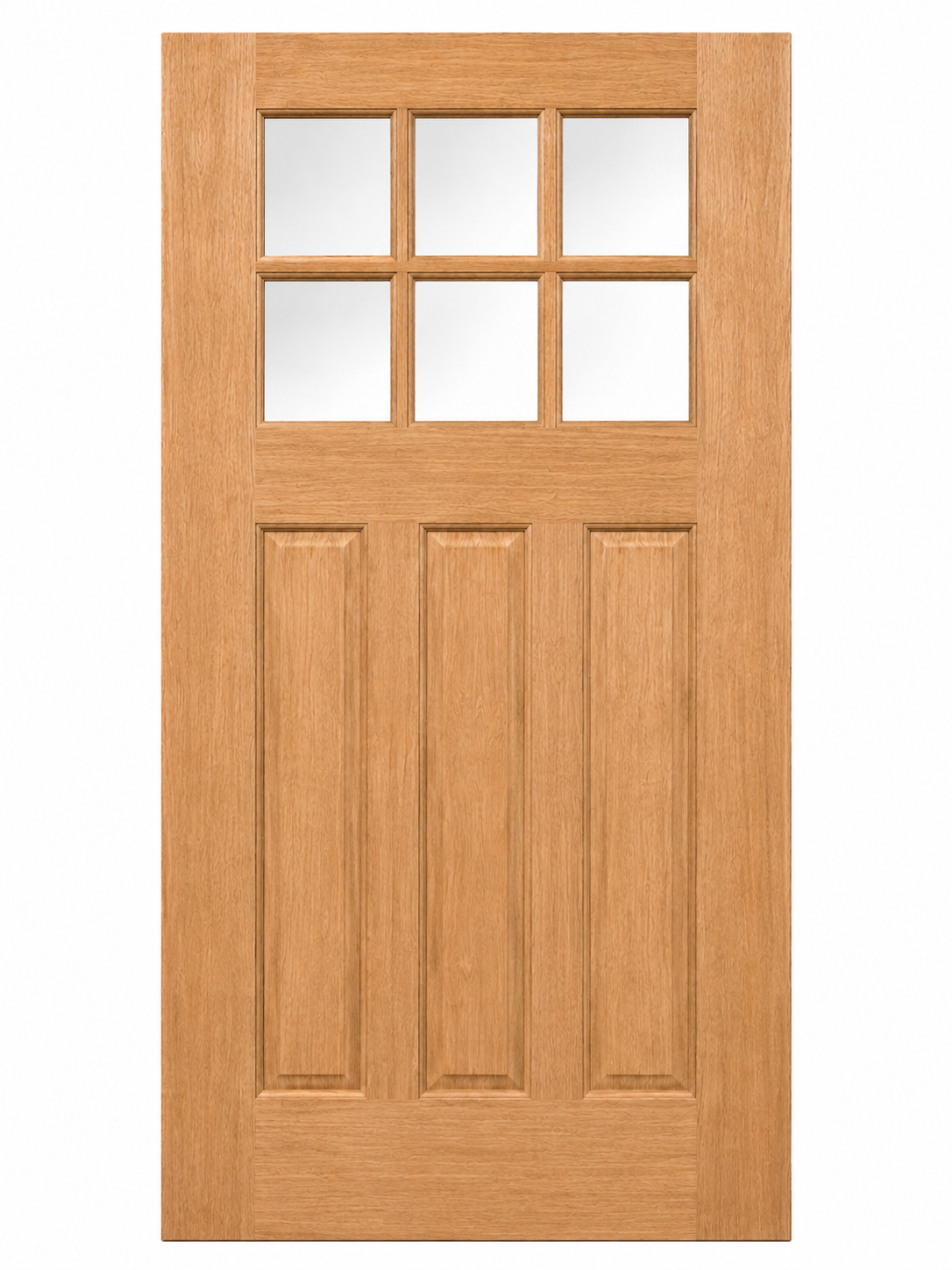 6-Lite Craftsman Mahogany Door