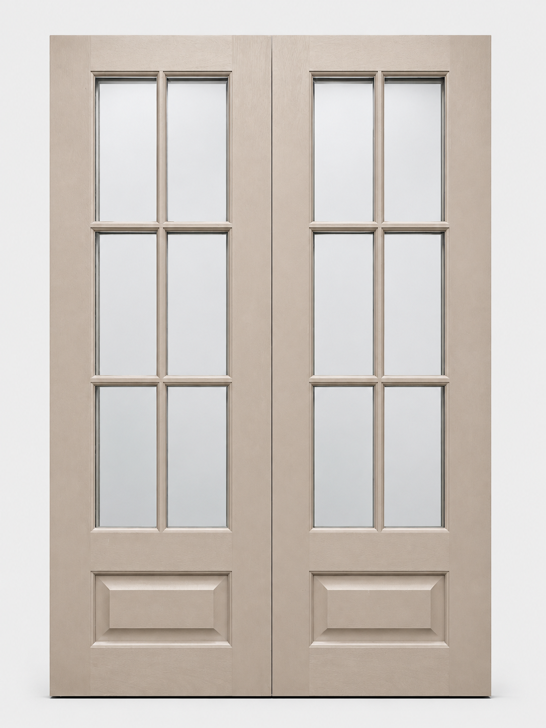 6-Lite Textured Fiberglass Double Door