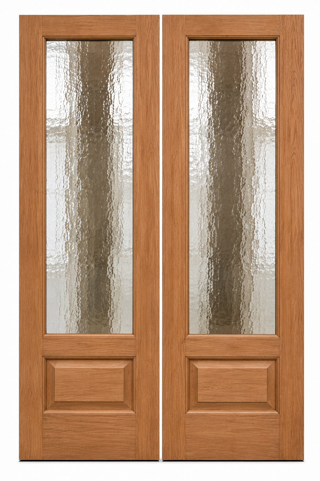 Full-Lite Flemish Glass Mahogany Double Door