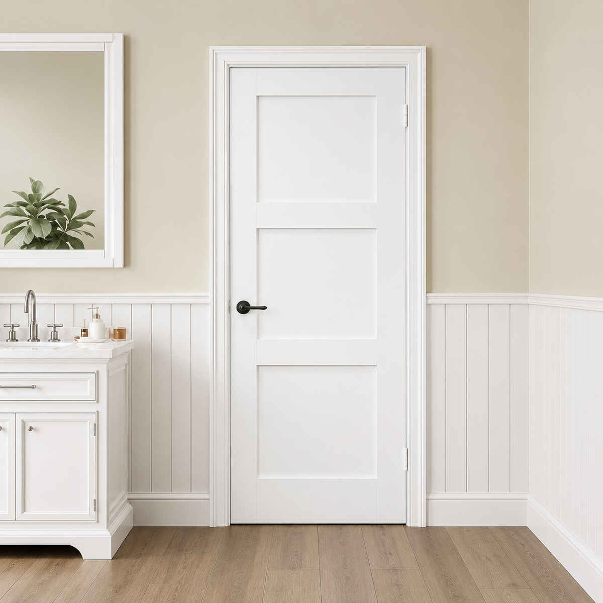 3-Panel Equal Shaker Door