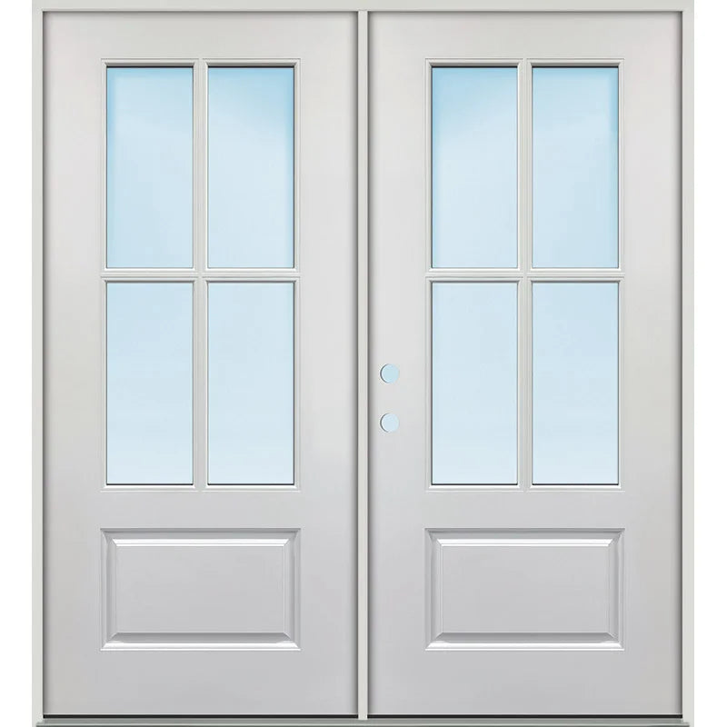 4-Lite White Double Door